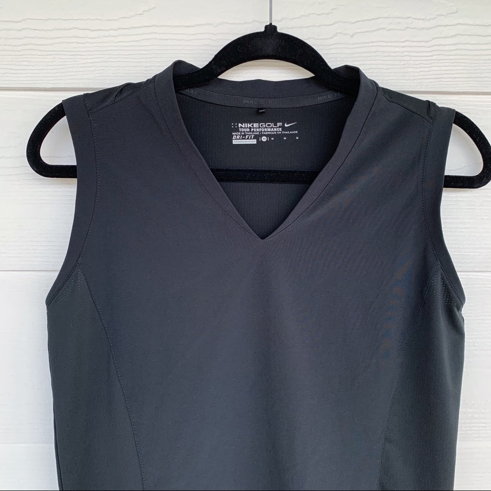 Nike Golf Black Sleeveless Dri-Fit Tank Sz Medium